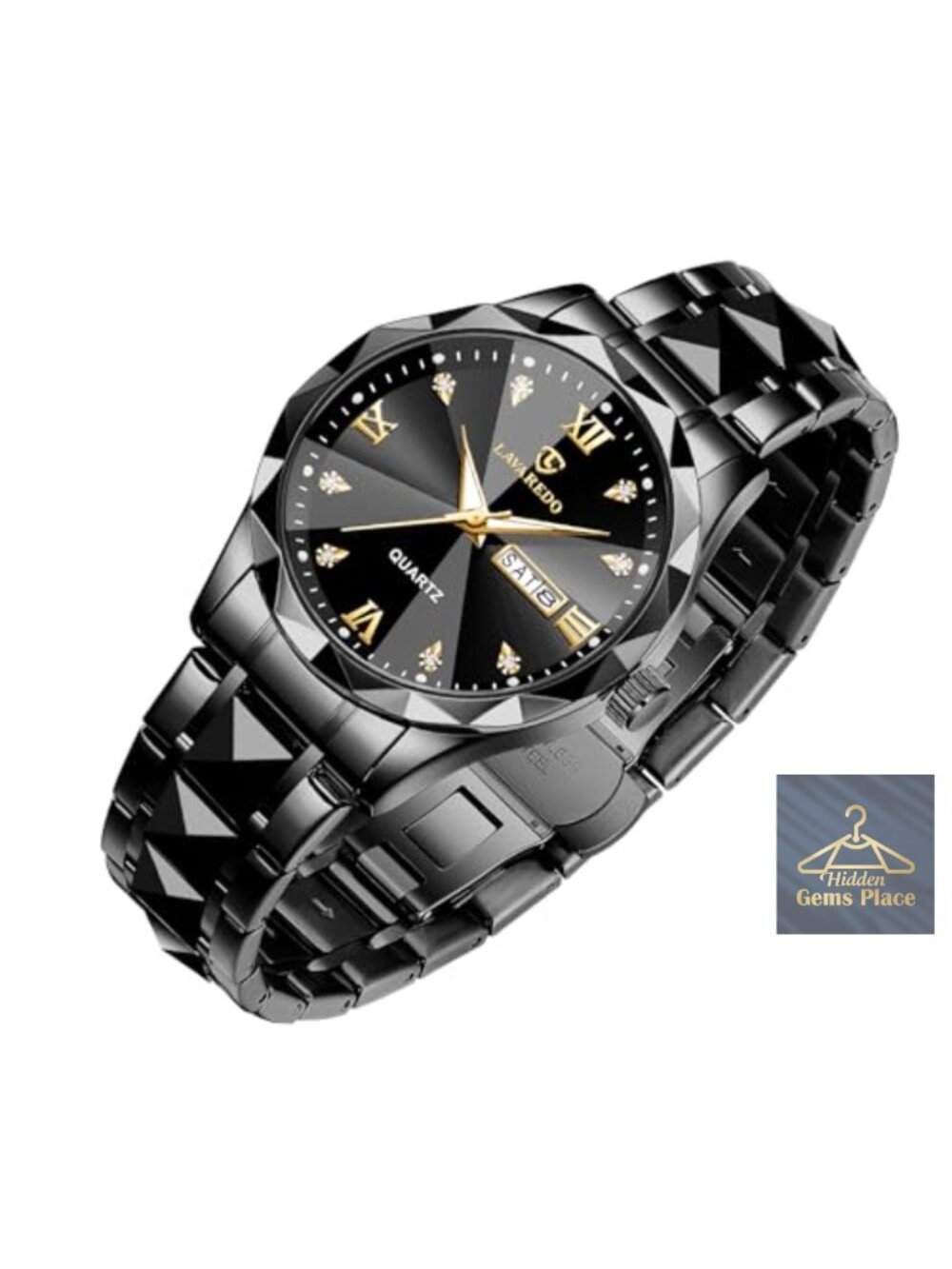 Mens Stainless Steel Luminous Date Two Tone Luxury Business Watch